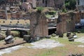 Famous roman forums in rome city center italy a famous tourist destination Royalty Free Stock Photo