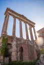 Famous Roman ruins in Rome, Capital city of Italy Royalty Free Stock Photo