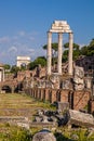 Famous Roman ruins in Rome, Capital city of Italy Royalty Free Stock Photo