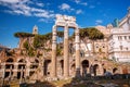 Famous Roman ruins in Rome, Capital city of Italy Royalty Free Stock Photo