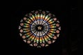 The famous rose window inside the Strasbourg Cathedral.