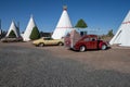 JULY 2 2018 - HOLBROOK ARIZONA: The Wigwam motel along Route 66 in Arizona Royalty Free Stock Photo