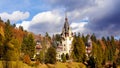 Famous Royal Peles Castle - Sinaia - Romania Royalty Free Stock Photo