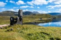Famous Ruins Of Ardvreck Castle In The North Coast Of Scotland
