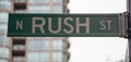 Rush Street Sign in Chicago