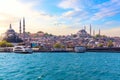 Famous Rustem Pasha Mosque and Suleymaniye Mosque, Bosphorus, Istanbul Royalty Free Stock Photo