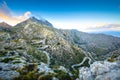 Famous Sa Calobra Road in Maloorca, Balearic islands, Spain Royalty Free Stock Photo