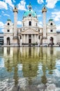 Famous Saint Charles's Church in Vienna, Austria