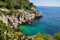 Famous Saint-Jean-Cap-Ferrat bay at French Riviera. Provence-Alpes-CÃÂ´te d`Azur department in southeastern France. Private small Royalty Free Stock Photo