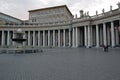 The famous Saint Peter collonade at piazza San Pietro , Vatican Royalty Free Stock Photo