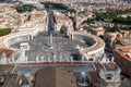 Famous Saint Peter& x27;s Square in Vatican, aerial view of the city Rome, Italy. Royalty Free Stock Photo