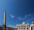 Famous Saint Peter& x27;s Square in Vatican, aerial view of the city Rome, Italy.