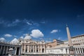 Famous Saint Peter& x27;s Square in Vatican, aerial view of the city Rome, Italy. Royalty Free Stock Photo