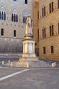 Famous Salimbeni Square in Siena (Tuscany, Italy) Royalty Free Stock Photo