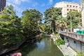 Famous San Antonio River Walk in Downtown San Antonio, Texas