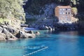 The famous San Fruttuoso bay view, Genova, Liguria, Italy, Europe