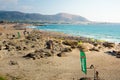 Famous sandy beach of Falasarna at the north west of Chania, Crete.