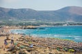 Famous sandy beach of Falasarna at the north west of Chania, Crete.