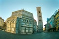 Famous Santa Maria del Fiore cathedral church with Baptistery in Florence.