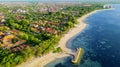 Famous Sanur beach with beautiful seascape