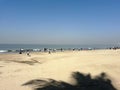 A famous sea beach namely Juhu beach in Mumbai