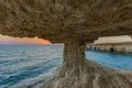 Famous Sea Caves at sunset in Ayia Napa Cyprus Royalty Free Stock Photo