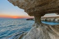 Famous Sea Caves at sunset in Ayia Napa Cyprus Royalty Free Stock Photo