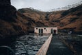 Famous Seljavellir Geothermal pools, Iceland Royalty Free Stock Photo