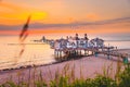 Sellin Pier at sunrise, Baltic Sea, Germany Royalty Free Stock Photo