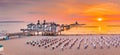 Sellin Pier at sunrise, Baltic Sea, Germany Royalty Free Stock Photo