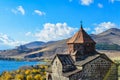 Famous Sevanavank Monastery on Sevan Lake in Armenia Royalty Free Stock Photo