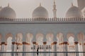 The famous Sheikh Zayed Grand Mosque. A unique toursitic atraction in UAE Royalty Free Stock Photo