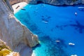 Shipwreck Navagio beach on Zakynthos island in Greece.