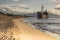 The famous shipwreck near Gythio Greece Royalty Free Stock Photo