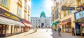 Shopping Kohlmarkt street in Vienna old town, Austria