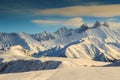 Famous ski resort and beautiful peaks,Aiguilles D'Arves,Les Sybelles,France