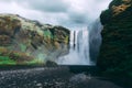 Famous Skogafoss waterfall