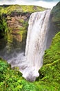 Famous Skogafoss waterfall in Iceland