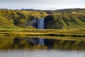 Famous Skogafoss waterfall on Skoga river. Iceland, Europe Royalty Free Stock Photo