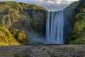 Famous Skogafoss waterfall on Skoga river. Iceland, Europe Royalty Free Stock Photo