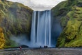 Famous Skogafoss waterfall on Skoga river. Iceland, Europe Royalty Free Stock Photo