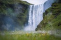 The famous Skogarfoss waterfall in the south of Iceland Royalty Free Stock Photo