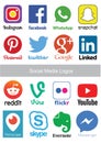 Social media logos, vector illustration.