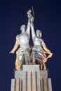 Famous soviet monument Rabochiy and Kolkhoznitsa Worker and Farmer of sculptor Vera Mukhina, Moscow, Russia