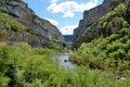 Famous Spanish canyon Foz de Lumbier Royalty Free Stock Photo