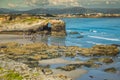 Famous Spanish destination, Cathedrals beach (playa de las catedrales) on Atlantic ocean