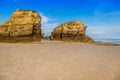 Famous Spanish destination, Cathedrals beach (playa de las catedrales) on Atlantic ocean