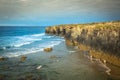 Famous Spanish destination, Cathedrals beach (playa de las catedrales) on Atlantic ocean