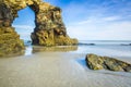 Famous Spanish destination, Cathedrals beach (playa de las catedrales) on Atlantic ocean