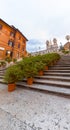 Spanish Steps at Piazza di Spagna and Trinita dei Monti church Royalty Free Stock Photo